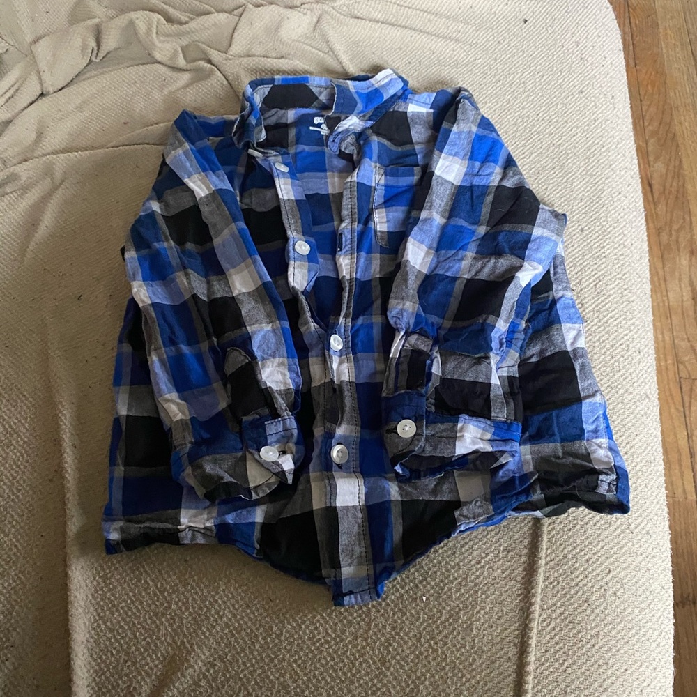 Blue checkered button down